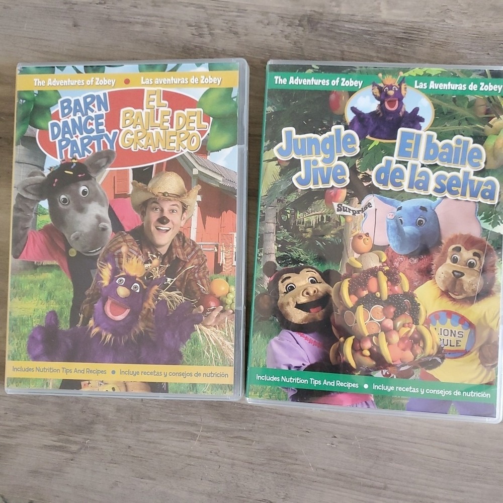 Set Of 2 Dvds The Adventures Of Zobey: Barn Dance Party And Jungle Jive